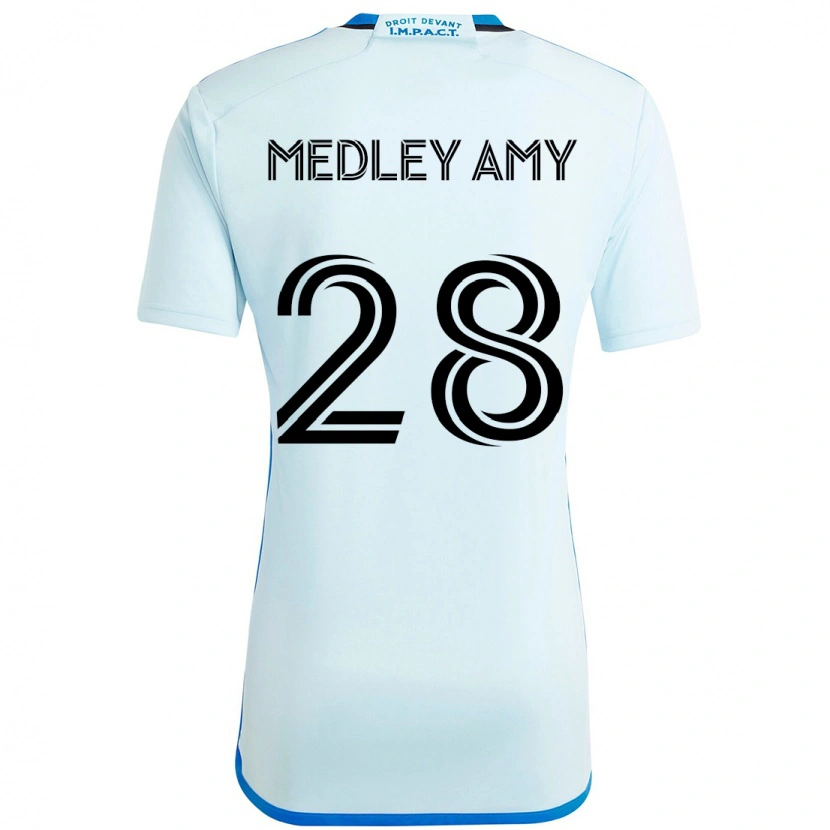 Danxen Kinder Medley Amy #28 Himmelblau Dunkelblau Auswärtstrikot Trikot 2025/26 T-Shirt