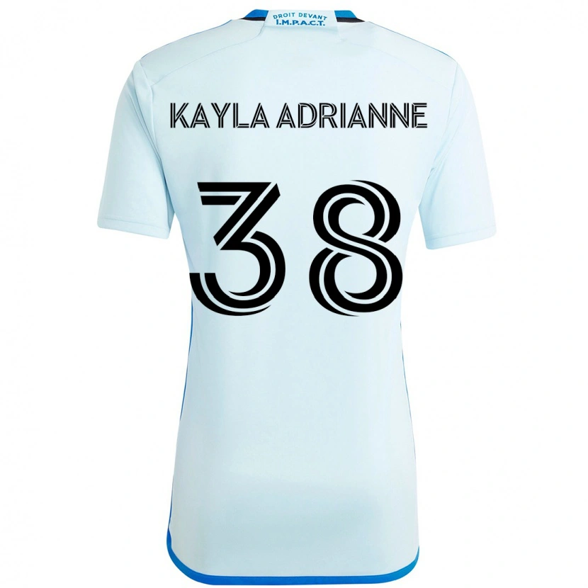 Danxen Kinder Kamdem Kayla Adrianne #38 Himmelblau Dunkelblau Auswärtstrikot Trikot 2025/26 T-Shirt