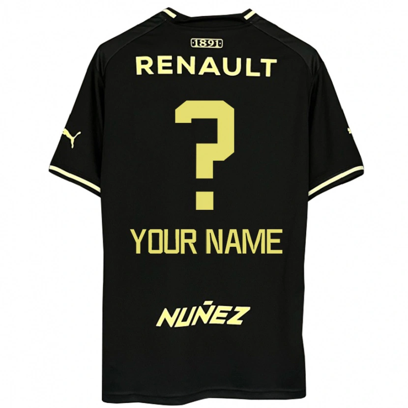 Danxen Kinder Ihren Namen #0 Schwarz Gelb Auswärtstrikot Trikot 2025/26 T-Shirt
