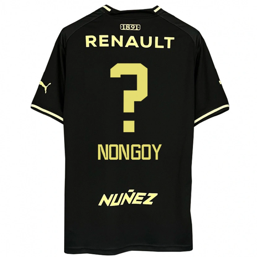 Danxen Kinder Pablo Nongoy #0 Schwarz Gelb Auswärtstrikot Trikot 2025/26 T-Shirt