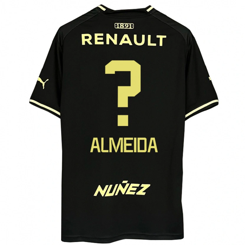 Danxen Kinder Martín Almeida #0 Schwarz Gelb Auswärtstrikot Trikot 2025/26 T-Shirt