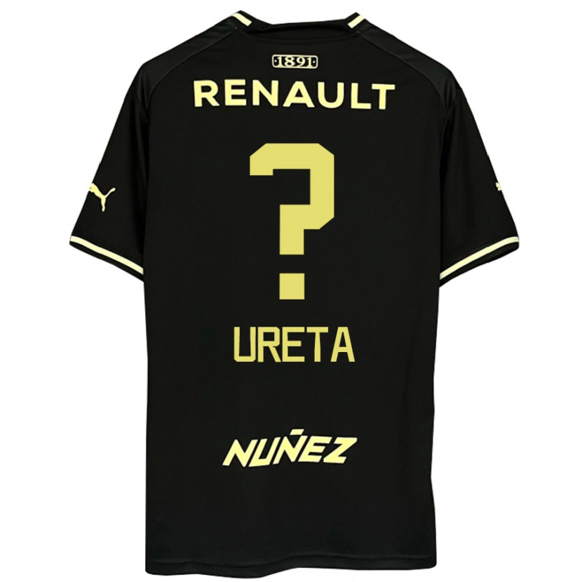 Danxen Kinder Mateo Ureta #0 Schwarz Gelb Auswärtstrikot Trikot 2025/26 T-Shirt