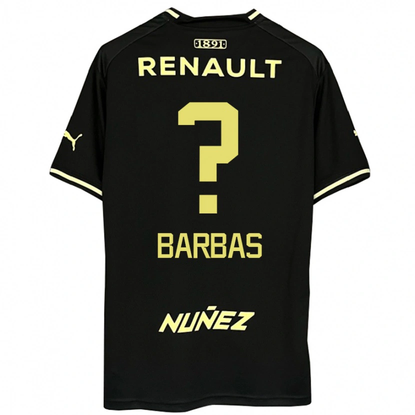 Danxen Kinder Germán Barbas #0 Schwarz Gelb Auswärtstrikot Trikot 2025/26 T-Shirt