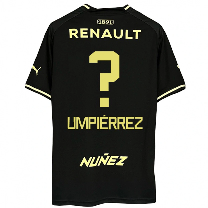Danxen Kinder Leandro Umpiérrez #0 Schwarz Gelb Auswärtstrikot Trikot 2025/26 T-Shirt