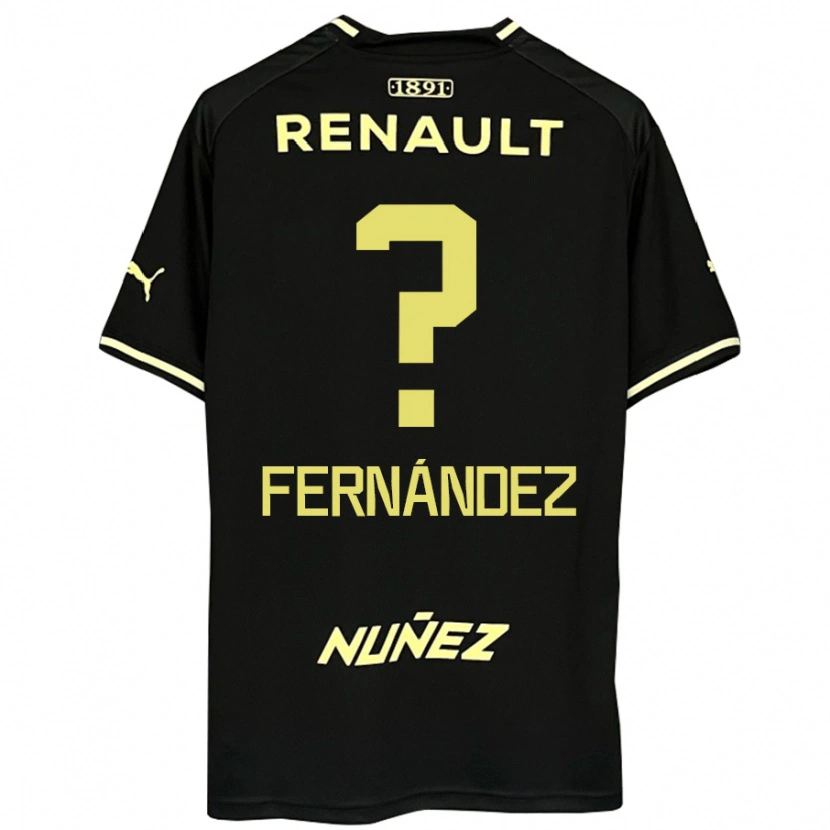Danxen Kinder Faustino Fernández #0 Schwarz Gelb Auswärtstrikot Trikot 2025/26 T-Shirt