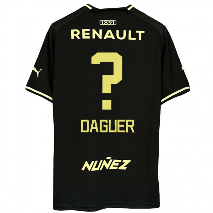 Danxen Kinder Julio Daguer #0 Schwarz Gelb Auswärtstrikot Trikot 2025/26 T-Shirt