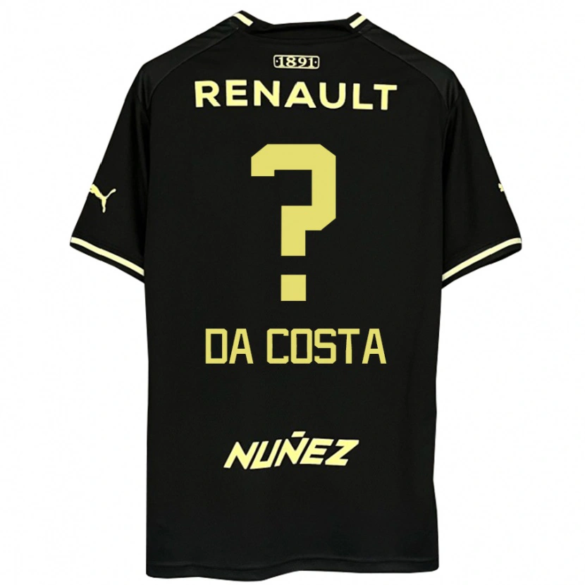 Danxen Kinder Paulo Da Costa #0 Schwarz Gelb Auswärtstrikot Trikot 2025/26 T-Shirt