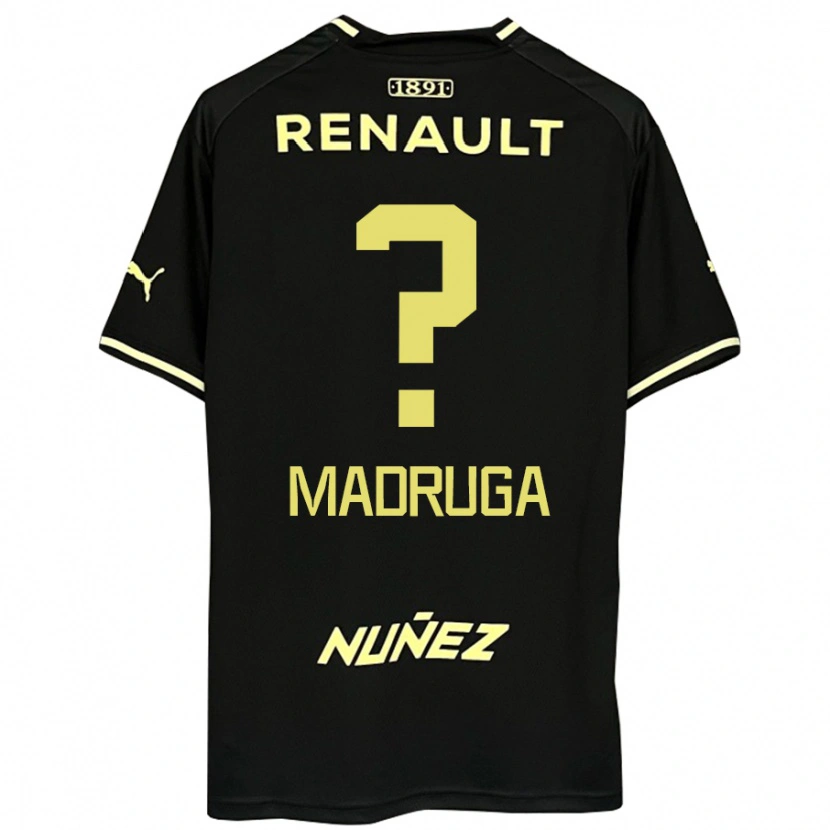 Danxen Kinder Andrés Madruga #0 Schwarz Gelb Auswärtstrikot Trikot 2025/26 T-Shirt