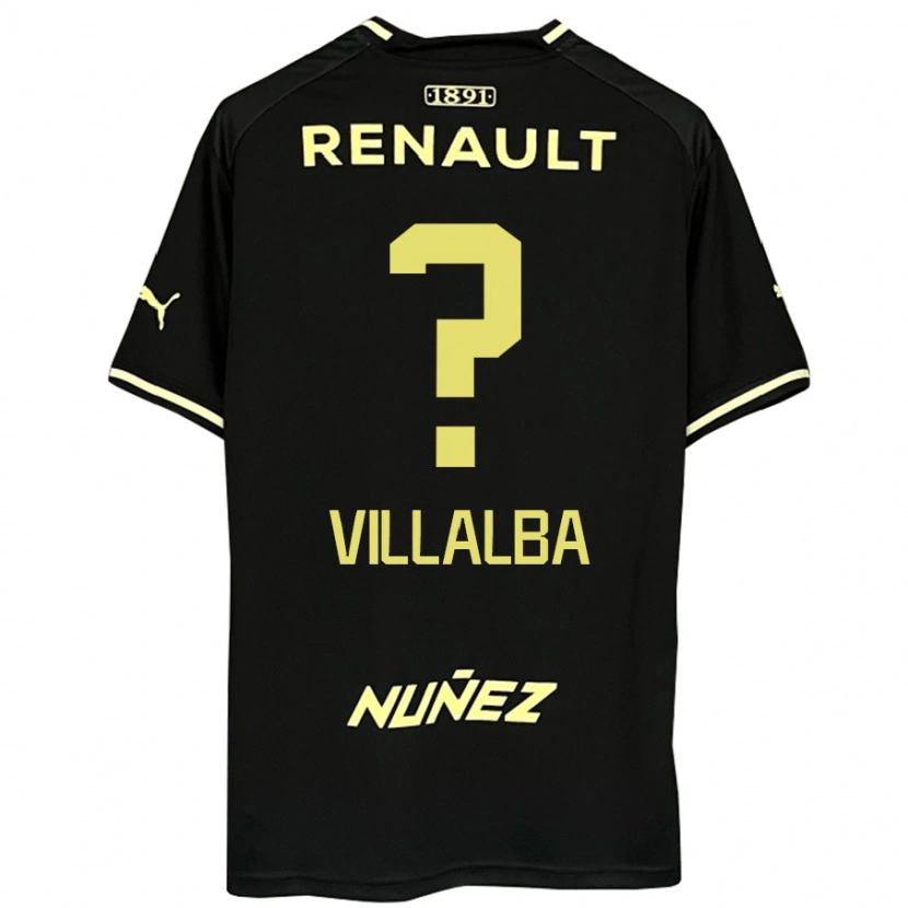 Danxen Kinder Héctor Villalba #0 Schwarz Gelb Auswärtstrikot Trikot 2025/26 T-Shirt