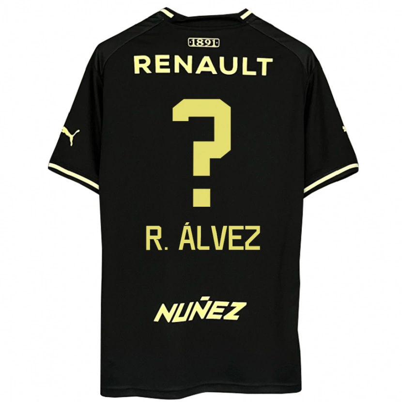Danxen Kinder Rodrigo Álvez #0 Schwarz Gelb Auswärtstrikot Trikot 2025/26 T-Shirt