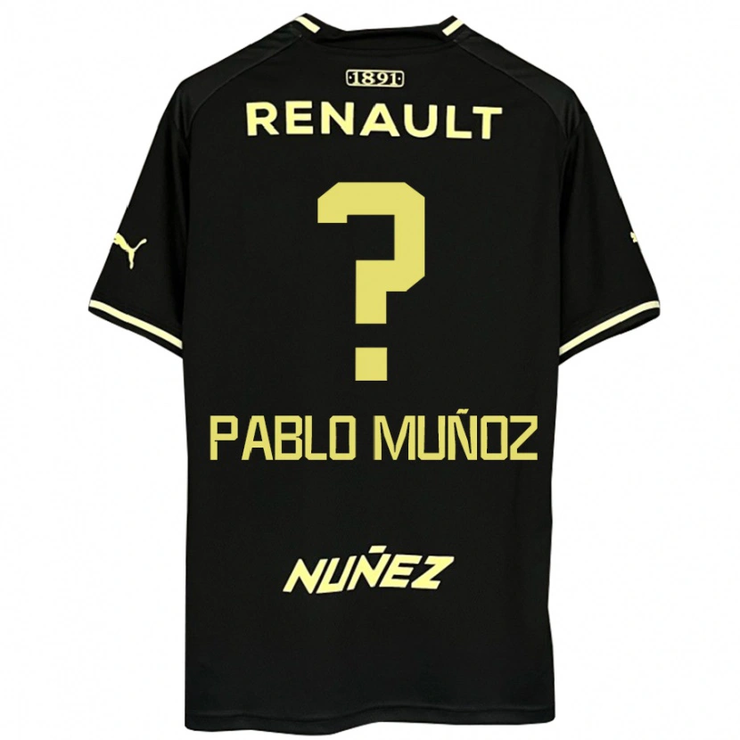 Danxen Kinder Juan Pablo Muñoz #0 Schwarz Gelb Auswärtstrikot Trikot 2025/26 T-Shirt