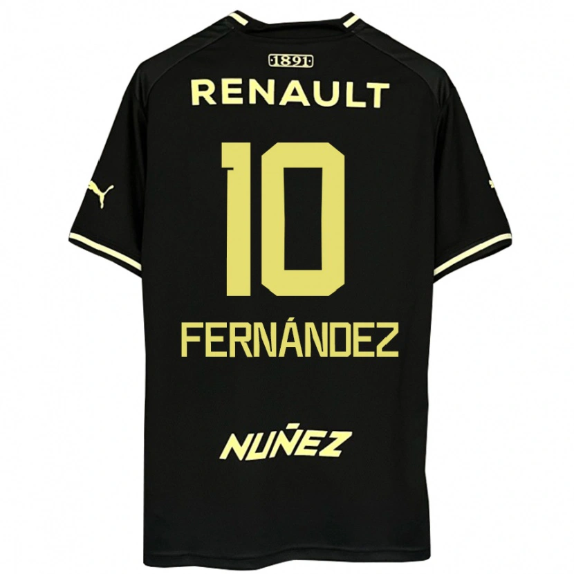 Danxen Kinder Leonardo Fernández #10 Schwarz Gelb Auswärtstrikot Trikot 2025/26 T-Shirt