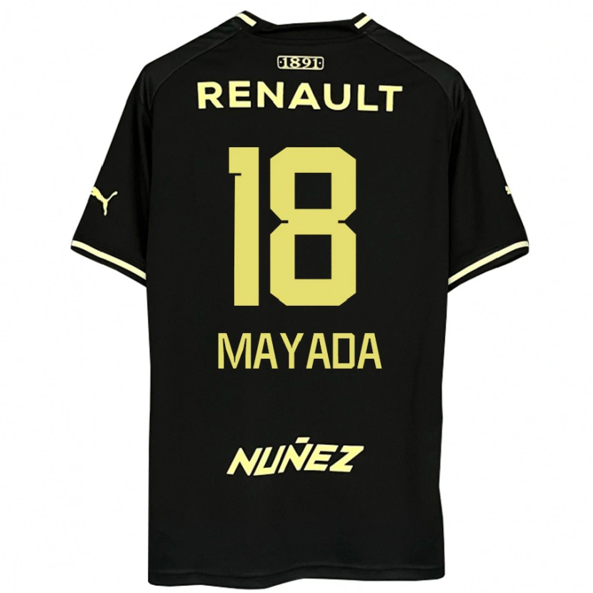 Danxen Kinder Camilo Mayada #18 Schwarz Gelb Auswärtstrikot Trikot 2025/26 T-Shirt