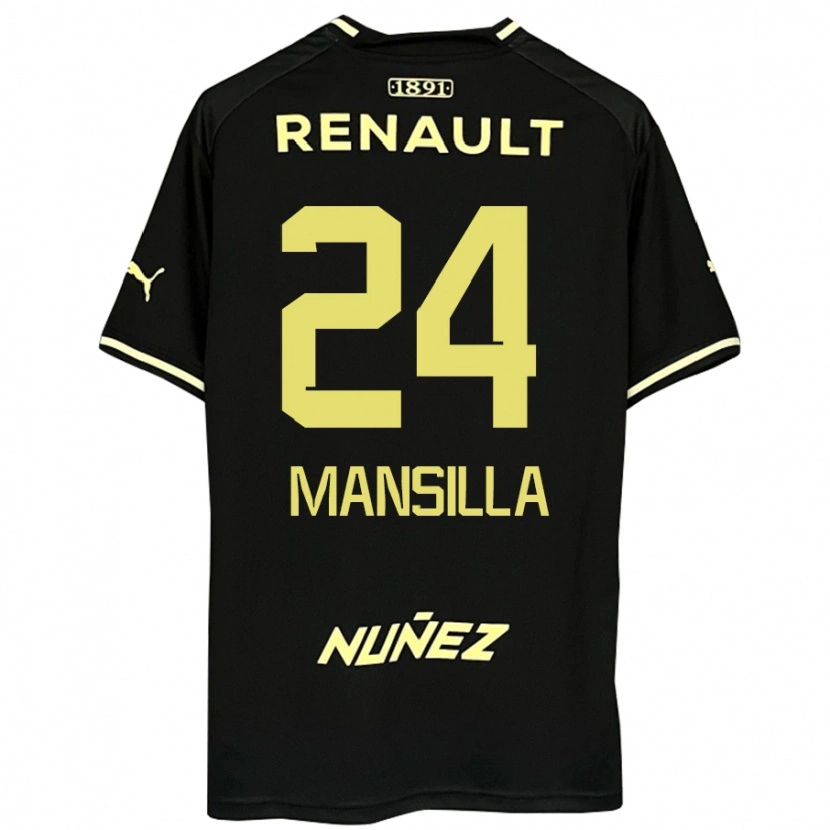 Danxen Kinder Brian Mansilla #24 Schwarz Gelb Auswärtstrikot Trikot 2025/26 T-Shirt