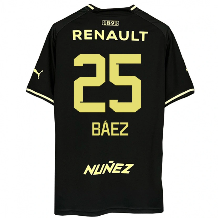 Danxen Kinder Jaime Báez #25 Schwarz Gelb Auswärtstrikot Trikot 2025/26 T-Shirt