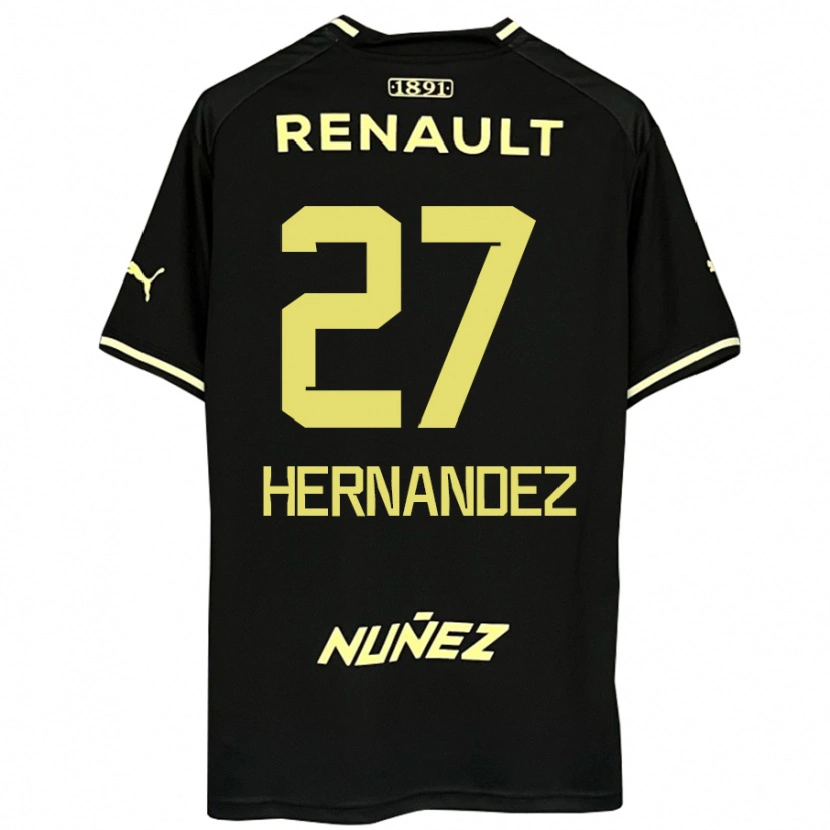 Danxen Kinder Lucas Hernández #27 Schwarz Gelb Auswärtstrikot Trikot 2025/26 T-Shirt