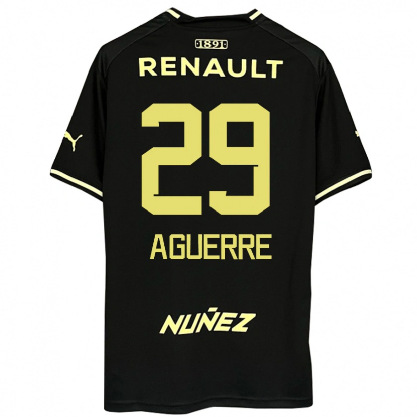 Danxen Kinder Washington Aguerre #29 Schwarz Gelb Auswärtstrikot Trikot 2025/26 T-Shirt