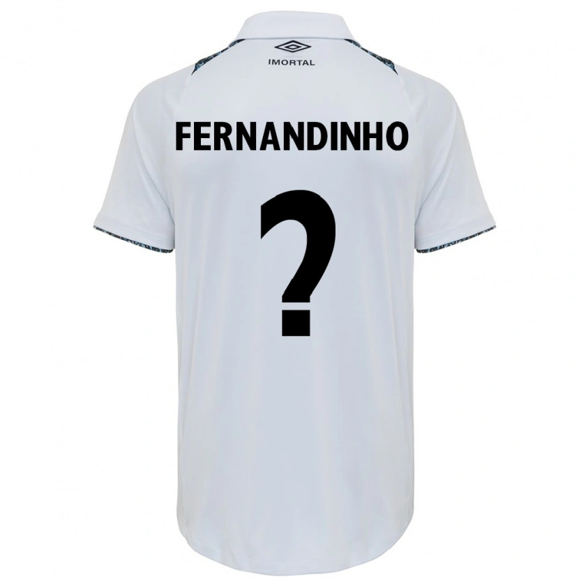 Danxen Kinder Fernandinho #0 Weiß Blau Auswärtstrikot Trikot 2025/26 T-Shirt