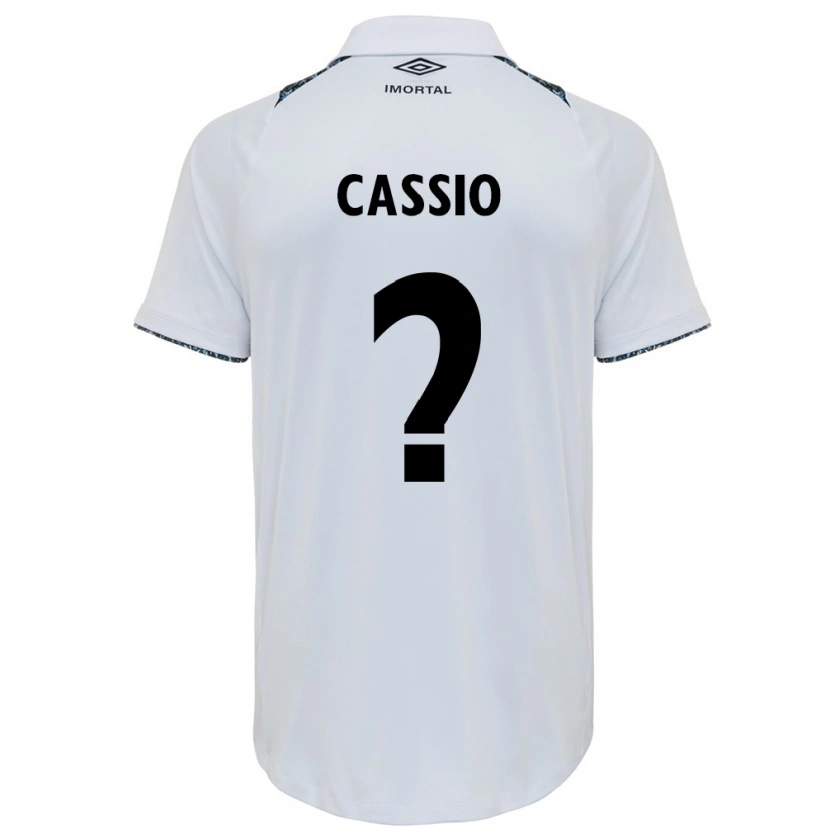 Danxen Kinder Cássio Acosta #0 Weiß Blau Auswärtstrikot Trikot 2025/26 T-Shirt
