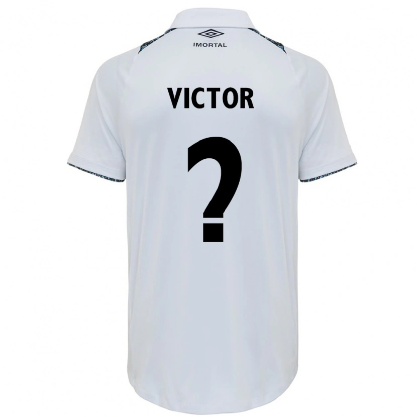 Danxen Kinder João Victor #0 Weiß Blau Auswärtstrikot Trikot 2025/26 T-Shirt