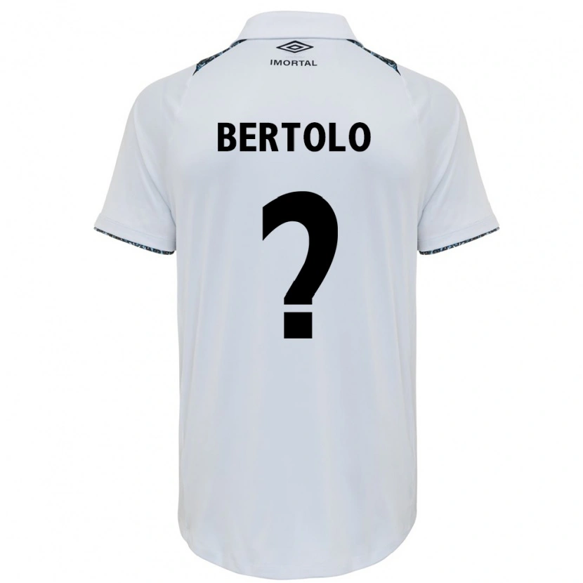 Danxen Kinder Mateus Bertolo #0 Weiß Blau Auswärtstrikot Trikot 2025/26 T-Shirt