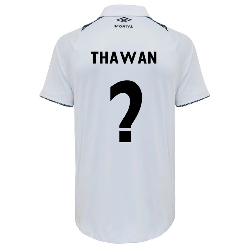 Danxen Kinder Athos Thawan #0 Weiß Blau Auswärtstrikot Trikot 2025/26 T-Shirt