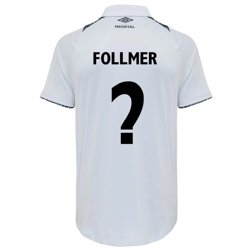 Danxen Kinder Luan Follmer #0 Weiß Blau Auswärtstrikot Trikot 2025/26 T-Shirt