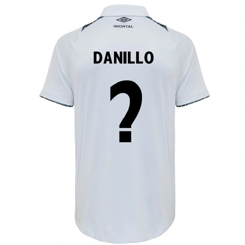 Danxen Kinder Danillo #0 Weiß Blau Auswärtstrikot Trikot 2025/26 T-Shirt