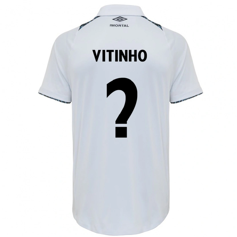 Danxen Kinder Vitinho #0 Weiß Blau Auswärtstrikot Trikot 2025/26 T-Shirt