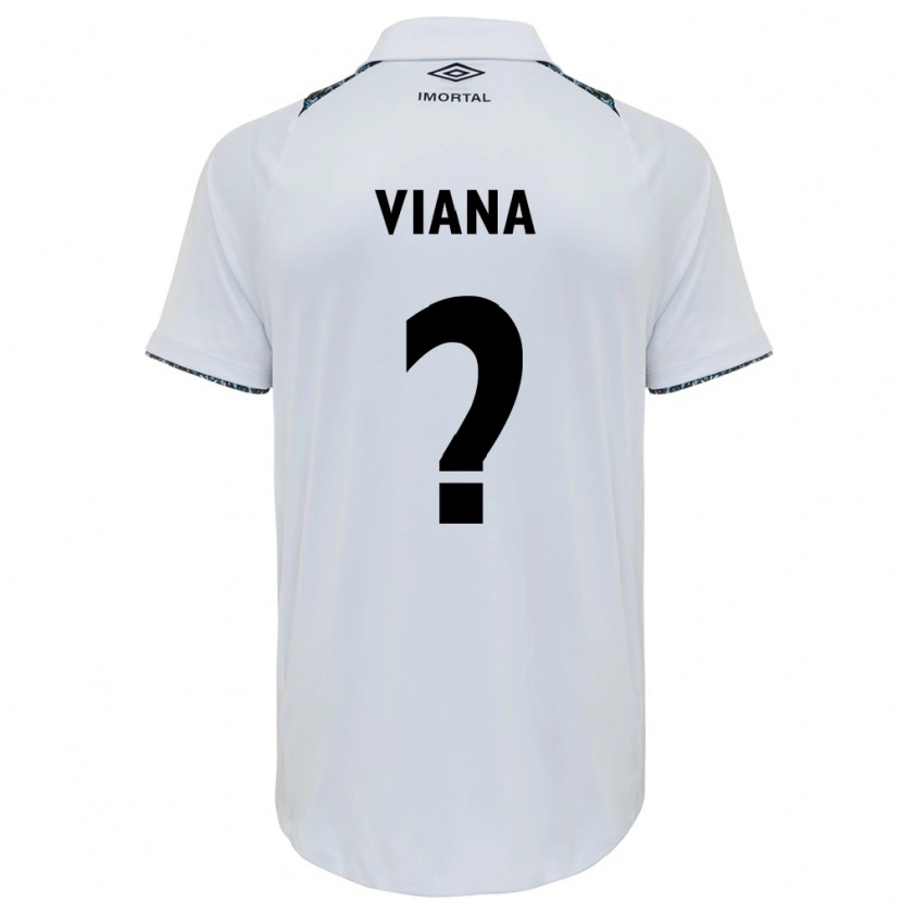 Danxen Kinder Arthur Viana #0 Weiß Blau Auswärtstrikot Trikot 2025/26 T-Shirt