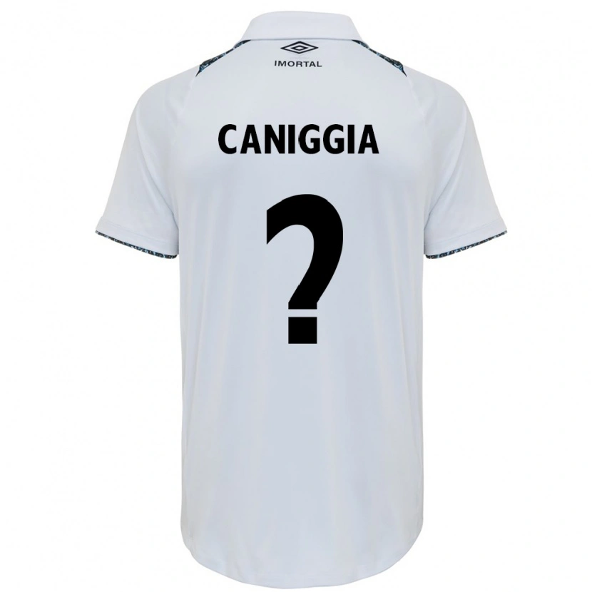 Danxen Kinder Lucas Caniggia #0 Weiß Blau Auswärtstrikot Trikot 2025/26 T-Shirt