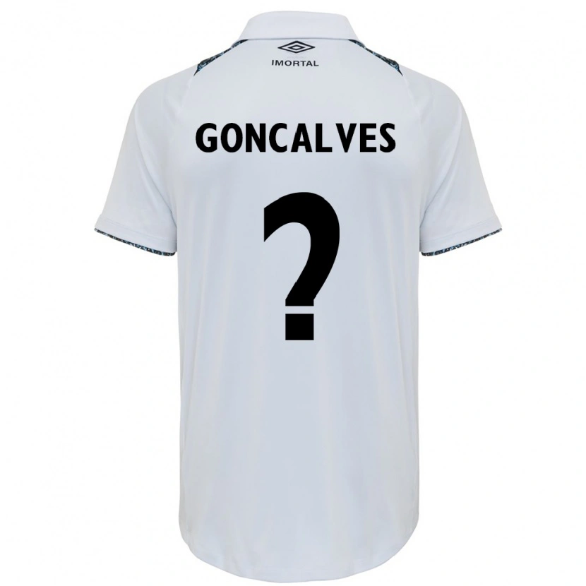 Danxen Kinder Matheus Gonçalves #0 Weiß Blau Auswärtstrikot Trikot 2025/26 T-Shirt