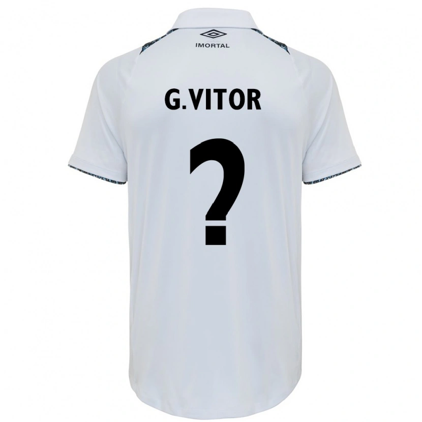 Danxen Kinder Gabriel Vitor #0 Weiß Blau Auswärtstrikot Trikot 2025/26 T-Shirt