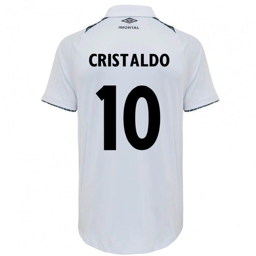 Danxen Kinder Franco Cristaldo #10 Weiß Blau Auswärtstrikot Trikot 2025/26 T-Shirt