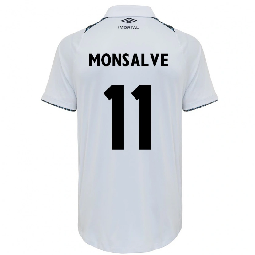 Danxen Kinder Miguel Monsalve #11 Weiß Blau Auswärtstrikot Trikot 2025/26 T-Shirt