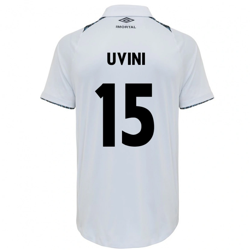 Danxen Kinder Bruno Uvini #15 Weiß Blau Auswärtstrikot Trikot 2025/26 T-Shirt