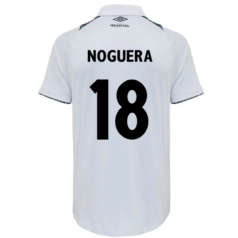 Danxen Kinder Freddy Noguera #18 Weiß Blau Auswärtstrikot Trikot 2025/26 T-Shirt