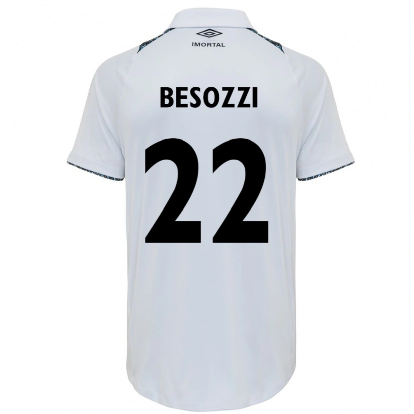Danxen Kinder Lucas Besozzi #22 Weiß Blau Auswärtstrikot Trikot 2025/26 T-Shirt