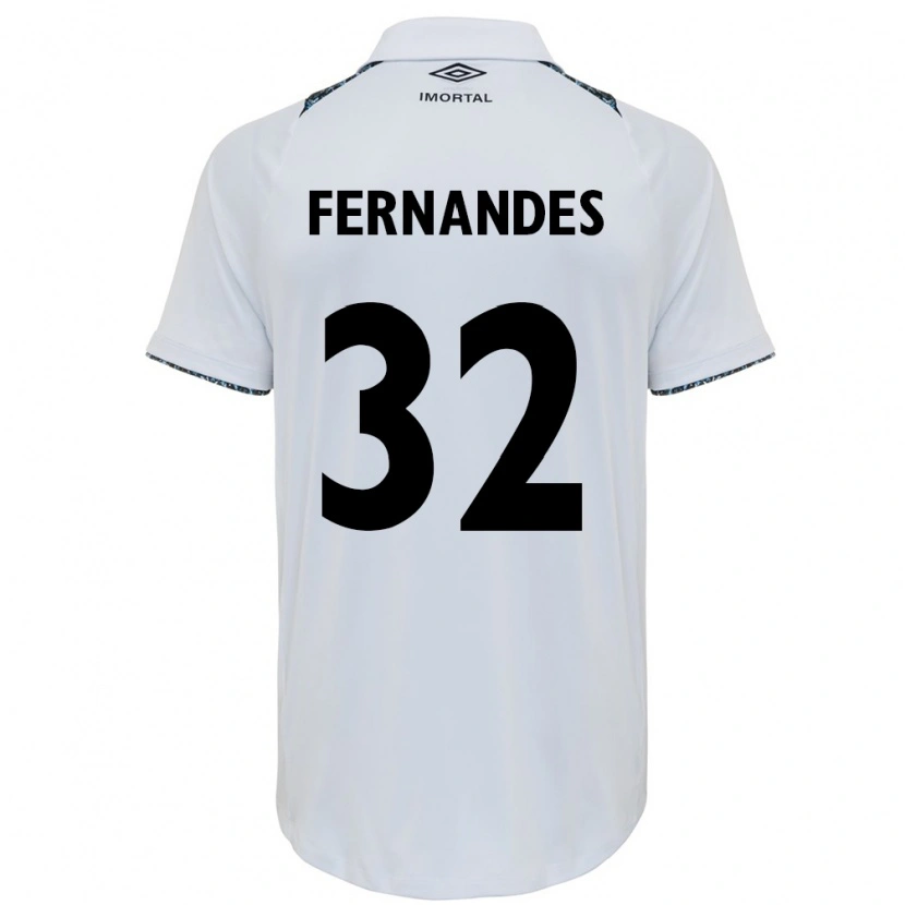 Danxen Kinder Nathan Fernandes #32 Weiß Blau Auswärtstrikot Trikot 2025/26 T-Shirt