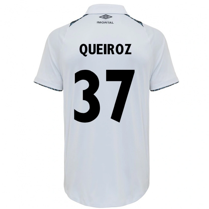Danxen Kinder Du Queiroz #37 Weiß Blau Auswärtstrikot Trikot 2025/26 T-Shirt