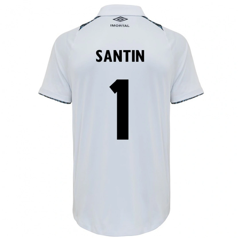 Danxen Kinder Duda Santin #1 Weiß Blau Auswärtstrikot Trikot 2025/26 T-Shirt
