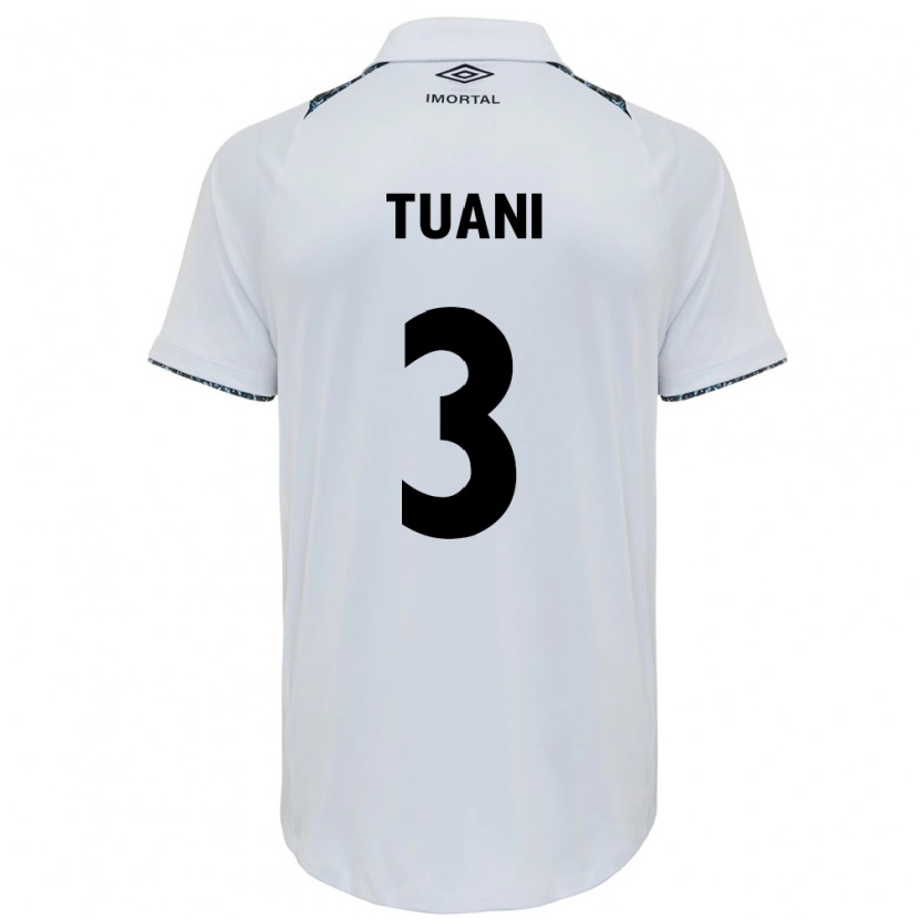 Danxen Kinder Tuani #3 Weiß Blau Auswärtstrikot Trikot 2025/26 T-Shirt