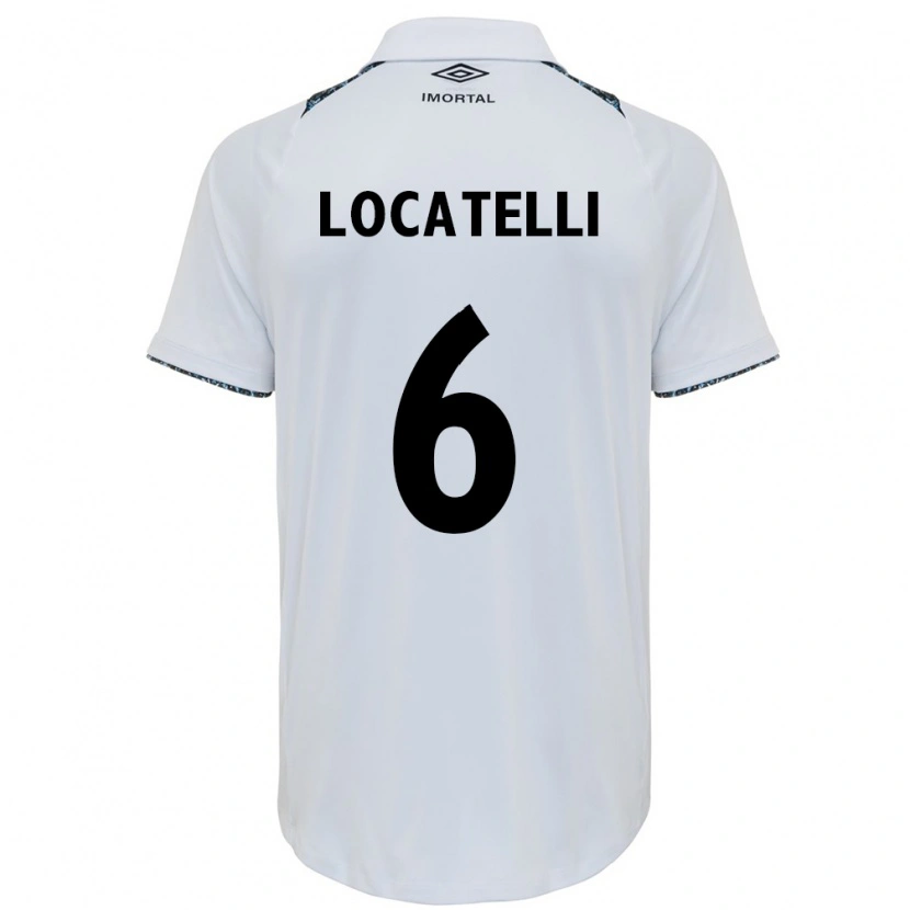 Danxen Kinder Natane Locatelli #6 Weiß Blau Auswärtstrikot Trikot 2025/26 T-Shirt