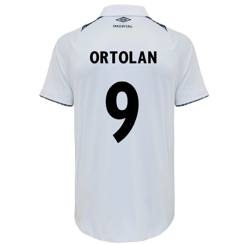 Danxen Kinder Dani Ortolan #9 Weiß Blau Auswärtstrikot Trikot 2025/26 T-Shirt