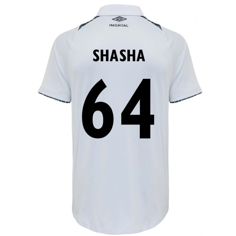Danxen Kinder Shashá #64 Weiß Blau Auswärtstrikot Trikot 2025/26 T-Shirt