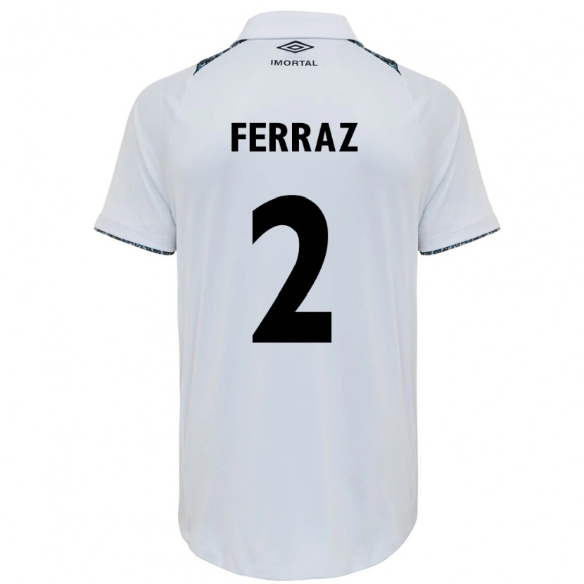 Danxen Kinder Victor Ferraz #2 Weiß Blau Auswärtstrikot Trikot 2025/26 T-Shirt