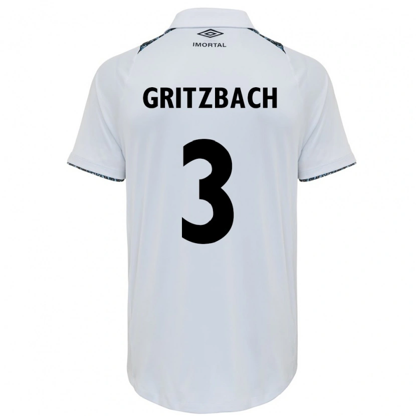 Danxen Kinder Fernanda Gritzbach #3 Weiß Blau Auswärtstrikot Trikot 2025/26 T-Shirt