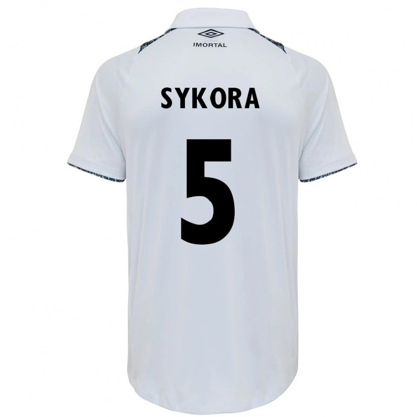 Danxen Kinder Stacy Denise Sykora #5 Weiß Blau Auswärtstrikot Trikot 2025/26 T-Shirt