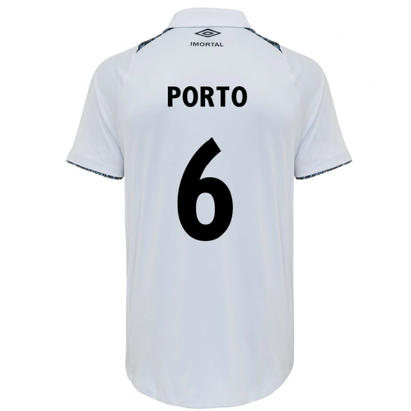 Danxen Kinder Ana Cristina Villela Porto #6 Weiß Blau Auswärtstrikot Trikot 2025/26 T-Shirt