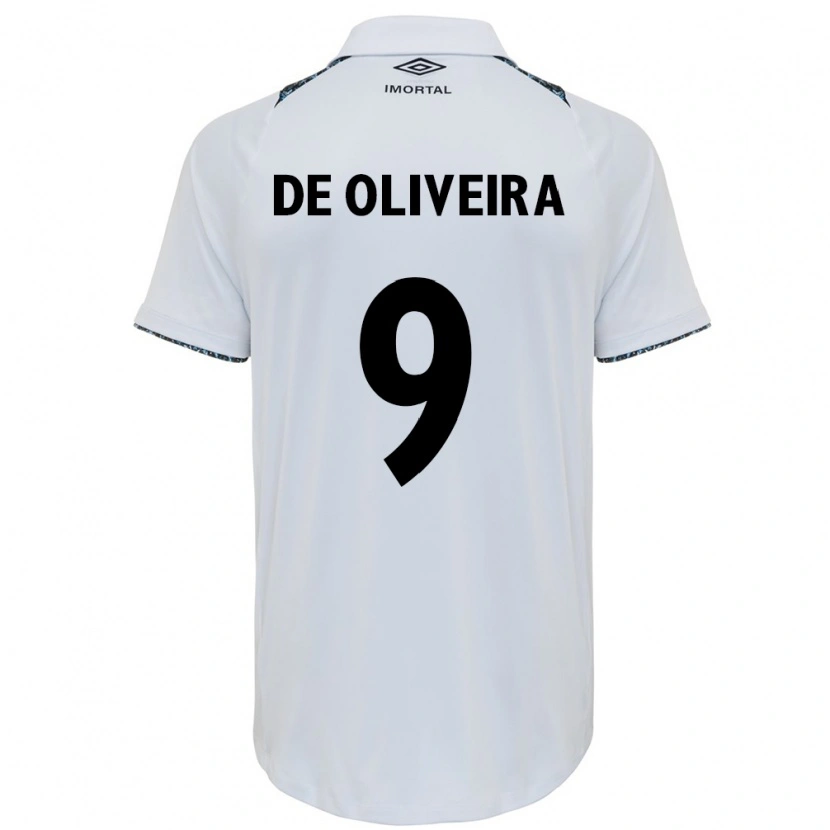 Danxen Kinder Veridiana Mostaco De Oliveira #9 Weiß Blau Auswärtstrikot Trikot 2025/26 T-Shirt